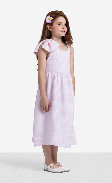 Girls' Plain Round-Neck Dress – view 3