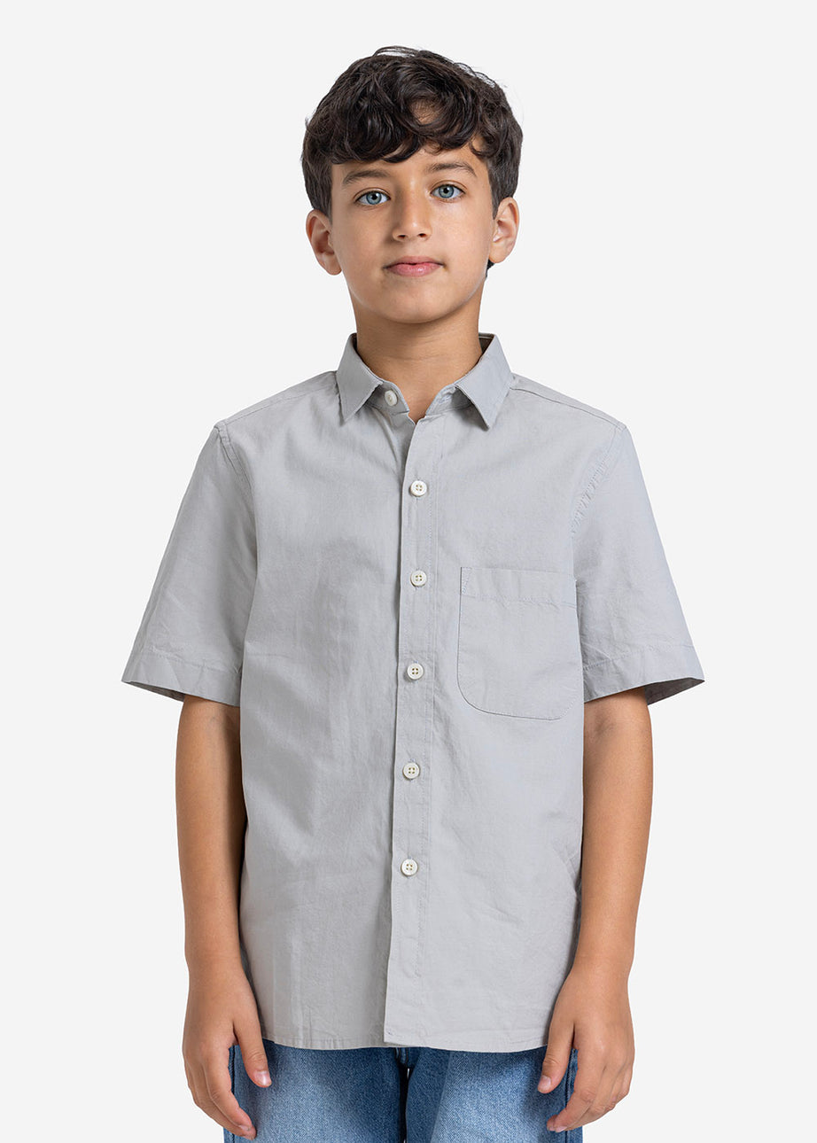 Half sleeve shirt - Boys - Plain