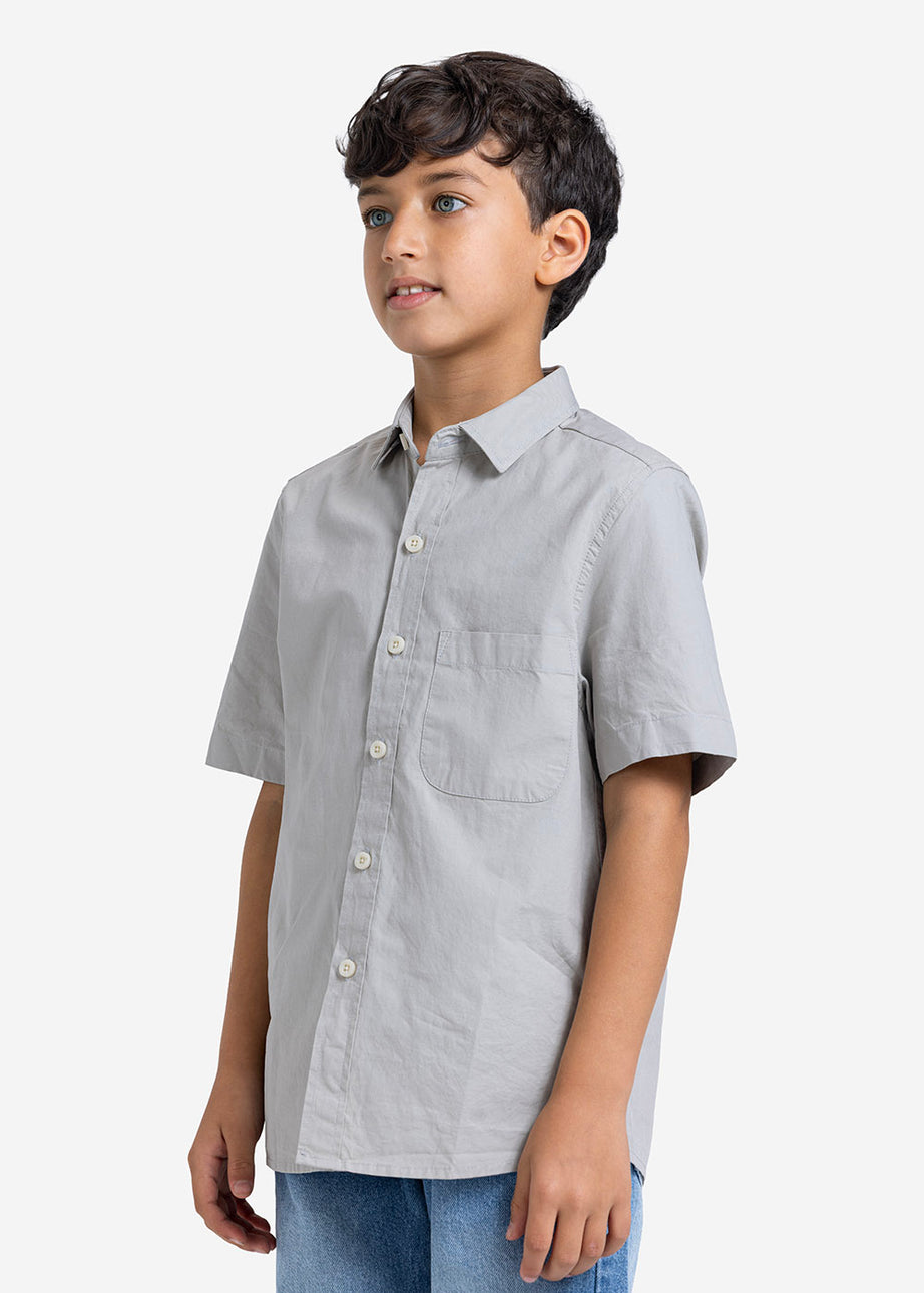 Half sleeve shirt - Boys - Plain