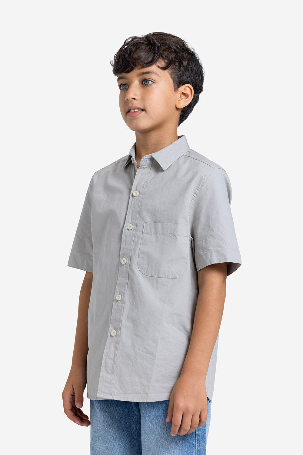 Half sleeve shirt - Boys - Plain