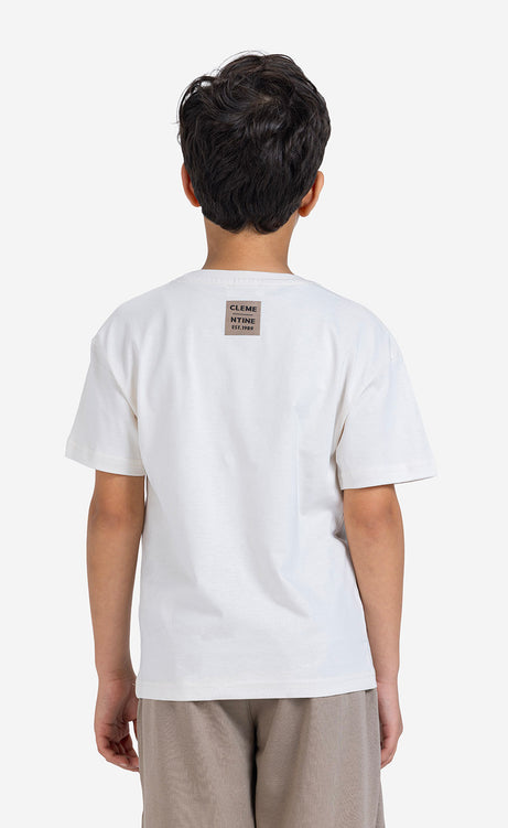 Boys' Printed Short-Sleeve Set - Light Beige & Dark Gray – view 2