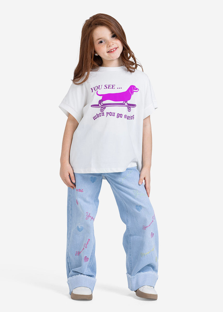 T-shirt - Girls - Printed