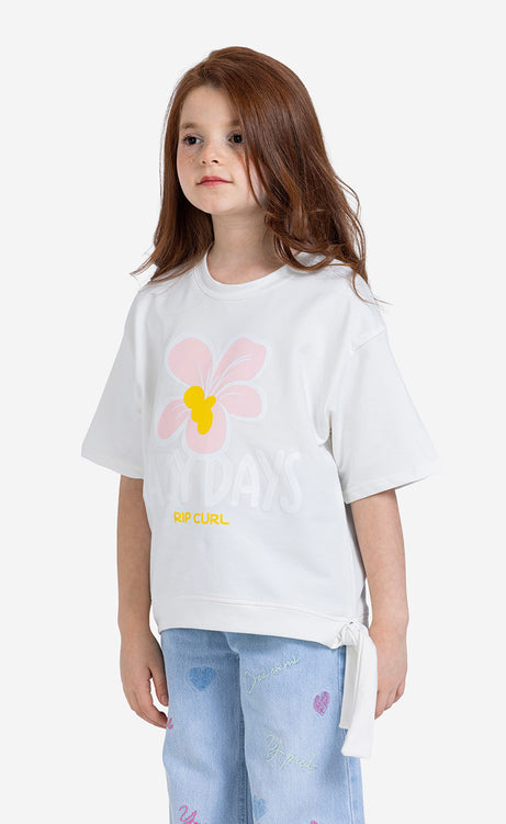 Girls' Printed Crew-Neck Short-Sleeve T-Shirt – view 2
