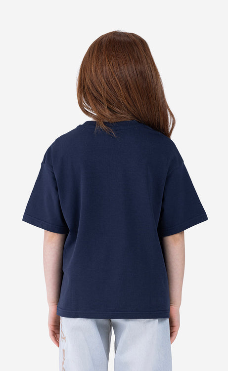 Girls' Printed Crew-Neck Short-Sleeve T-Shirt - Black – view 3