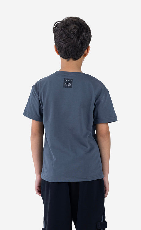 Boys' Printed Short-Sleeve Set - Light Beige & Dark Gray – view 6
