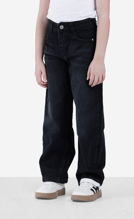 Girls' Jeans - Black, Dusty Blue & Light Blue – view 6