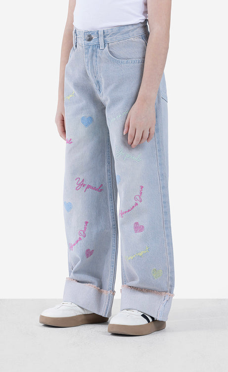 Girls' Wide-Leg Jeans – view 5