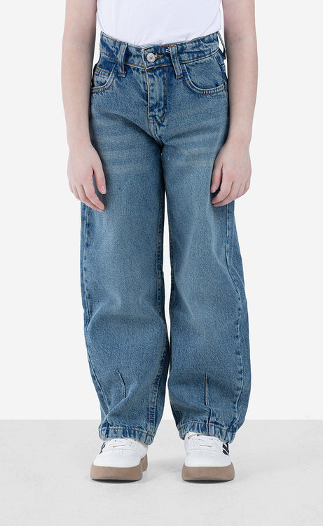 Girls' Jeans - Black, Dusty Blue & Light Blue – view 3