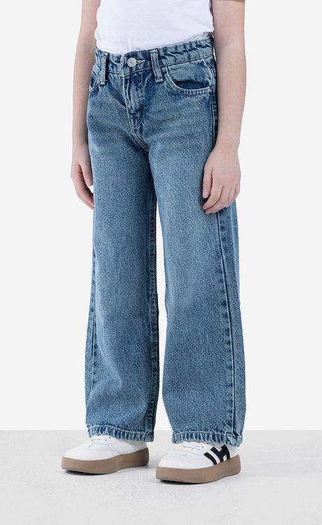 Girls' Jeans - Black, Dusty Blue & Ice – view 2